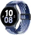 Cinturino magnetico elastico in nylon intrecciato per smartwatch, elegante design sfumato blu. - 7_Mirtillo