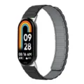 Cinturino di ricambio in silicone magnetico per fitness tracker, design elegante. - 14mm / Nero + Grigio