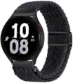 Cinturino per orologio in tessuto elastico di nylon nero di ricambio con fibbia magnetica. - 4_Nero e grafite