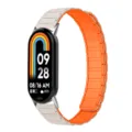 Cinturino di ricambio in silicone magnetico compatibile con smart fitness, arancione e grigio. - 14mm / Galassia + arancione
