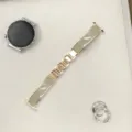 Ersatz Metallarmband kompatibel mit Apple Watch, stilvolles Roségold Gliederarmband für Damen. - Roségold Grau
