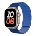 Compatible with Apple Watch Ultra silicone magnetic watch band sports wristband replacement - 22mm / Dark and Light Navy Blue