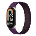 Cinturino di ricambio magnetico in silicone compatibile con fitness tracker smartband - Nuovo prugna e viola bacca