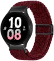 Cinturino per orologio in nylon tessuto elastico di ricambio compatibile con Huawei GT5 GT6 Watch 5 - 5_Nero e rosso