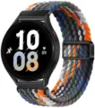 Smartwatch con cinturino in nylon intrecciato colorato e comoda fibbia magnetica. - 1_Denim arcobaleno