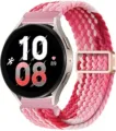 Cinturino per orologio in nylon intrecciato rosa con elegante fibbia magnetica elastica. - 18_Rosa sfumato