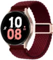 Cinturino per orologio magnetico elastico in nylon intrecciato compatibile con Huawei GT5 GT6. - 36# Rosso vino (fibbia oro rosa)
