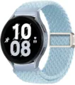 Cinturino per orologio in nylon intrecciato azzurro con fibbia magnetica elastica. - 30# Blu Chiaro