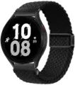 Cinturino per orologio intelligente di ricambio in nylon intrecciato elastico nero. - 8_Nero