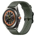 Cinturino per orologio in silicone perforato traspirante compatibile Xiaomi S3 Huawei GT5 - verde foresta