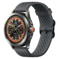 Cinturino di ricambio in silicone traspirante grigio scuro per orologio sportivo smart. - Grigio