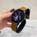 Cinturino per orologio in silicone marrone con fibbia magnetica opaca compatibile. - 14mm / Marrone chiaro [opaco]