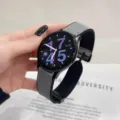 Smartwatch rotondo con cinturino magnetico bicolore, elegante orologio fitness digitale quotidiano. - 14mm / Grigio nuvola [Opaco]