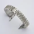 Stainless steel metal watch strap replacement compatible with Apple Watch silver accessory - 14mm / Starlight
