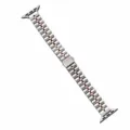 Stainless steel metal replacement watch band compatible with Apple Watch in silver and rose gold color. - Silver-Rose Gold