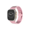 Cinturino per orologio in acciaio inossidabile rosa compatibile con smartwatch fibbia deployante - Compatibile con Apple Watch 1-9/SE: 42/44/45/49mm - S10/S11: 46mm / Rosa