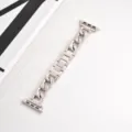 Cinturino per orologio in catena di metallo elegante compatibile con Apple Watch accessorio - 22mm / Luce Stellare