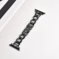 Cinturino a catena in metallo nero per Apple Watch, elegante cinturino di ricambio in acciaio. - 22mm / Nero