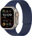 Cinturino per orologio in silicone motivo litchi compatibile con Apple Watch, cinturino blu. - 14mm / Blu Notte