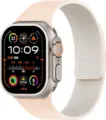 Correa de repuesto de silicona magnética para Apple Watch Ultra, elegante correa rosa con textura. - Té con leche y blanco roca