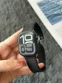 Zwarte siliconen magnetische horlogeband met Crazy Horse textuur voor Apple Watch. - Mat - zwart [magnetische zwarte gesp]