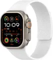 Correa de reloj de silicona magnética con patrón de lichi compatible con Apple Watch Ultra blanco. - Blanco