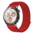Correa de reloj de nailon tejido de repuesto compatible con smartwatch Huawei, diseño. - Rojo