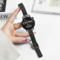 Cinturino per orologio in maglia di acciaio inossidabile, elegante cinturino in metallo donna. - 14mm / Nero