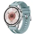 Cinturino di ricambio in silicone compatibile con smartwatch, design elegante con fibbia. - Larghezza cinturino: 22 mm (universale per smartwatch 46/48) / Azzurro