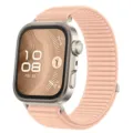 Comfortabele ademende nylon lus horlogeband vervangingsband voor smartwatch accessoires - Melkshake Roze