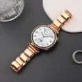 Cinturino per orologio in metallo oro rosa ricambio per donne lusso acciaio inox cubo di zucchero - 14mm / Oro rosa