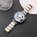 Metal watch strap square sugar style replacement band for smart watch women silver finish - Starlight