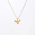 Gouden roestvrij staal vliegende vogel hanger ketting, delicate o-ketting hoofdweergave. - Geen Specificatie / Goud