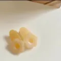 Set da 2 mollette per capelli a fiore stile coreano INS fermagli becco d'anatra - A-Giallo pallido (confezione da 2)