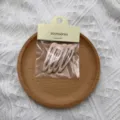 Set di 5 simpatici fermagli per capelli rosa pastello, semplici mollette BB per donna. - 5 Pezzi/Confezione / Bianco avorio
