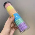Elastici per capelli senza cuciture in tubo trasparente, set di cordini elastici colorati. - 1 Lattina 20 Pezzi / Serie Gelato