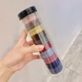 Set di elastici per capelli senza cuciture colorati in tubo trasparente, accessori quotidiani. - 1 Lattina 20 Pezzi / Gamma di colori Morandi