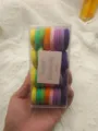 Colorful elastic hair ties set in clear box, durable hair scrunchies for daily ponytail. - 32 Pieces Pack / Candy Color
