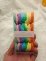 Colorful high-elasticity hair ties set in a clear plastic box, durable daily elastic hair bands. - 32 Pieces Pack / Spring Colors