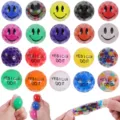 Bunte TPR-Wasserperlen-Quetschbälle zur Stressbewältigung mit Smiley-Gesichtern - Smile-Stil / 3.5cm Größe
