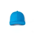 Gorra de béisbol estilo trucker clásica con panel frontal azul y malla blanca - L(58-60cm) / Azul Lago y Blanco
