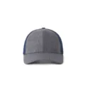Gorra trucker clásica gris jaspeado con malla azul transpirable y visera curva - L(58-60cm) / Gris y Cerceta Empalmado