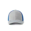 Gorra trucker gris y azul con rejilla trasera y visera curva para protección solar - L(58-60cm) / Gris Jaspeado y Azul