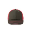 Gorra de béisbol trucker estilo Richardson 112 en gris carbón y malla roja premium - L(58-60cm) / Gris Oscuro y Rosa Rojo