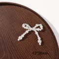 Pearl bow DIY craft accessory detail view showing beaded structure for handmade jewelry. - 38 1 PC