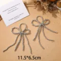 Colgantes de bolso y dijes de zapatos con lazo de cuentas plateadas, accesorios elegantes. - Nº 1 Lazo Abalorios Plateado