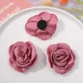 Accessoires de fleurs en tissu rose, pinces à cheveux DIY et décorations de patchs floraux. - Rose Coréen