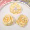 Accessoires de fleurs en tissu jaune bricolage pinces à cheveux collier décors de fleurs - Jaune Une Pièce