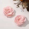 Fleurs de roses en tissu rose accessoires DIY pour collier choker décoration des vêtements. - Rose Clair