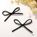 Accessorio dettaglio fiocco in pelle scamosciata nera per borse scarpe cappelli fai da te chic. - Nero Un Pezzo